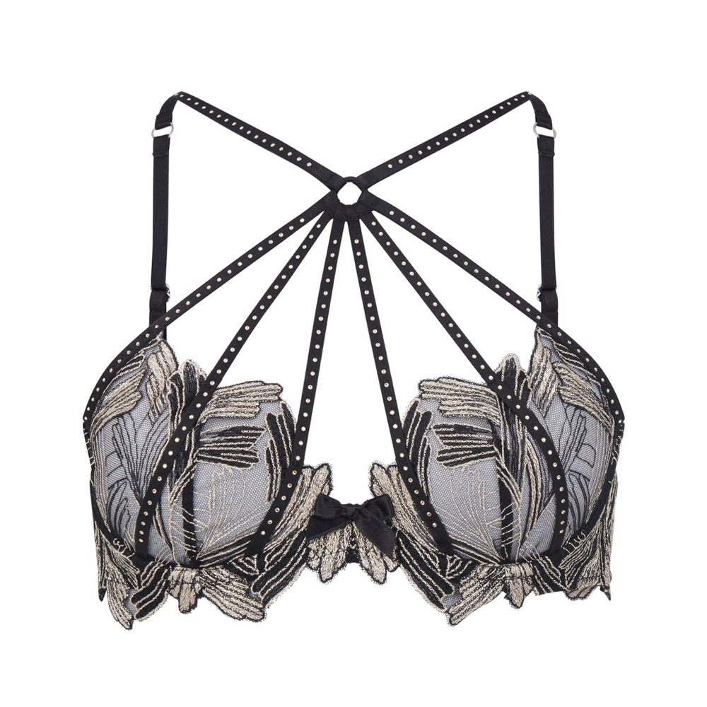 Agent Provocateur Christalina Black Lace Bra - Picture 3 of 12